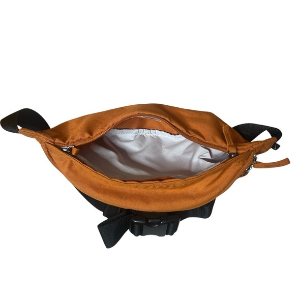 NIKE Heritage Hip Fanny Pack Waist Bag Orange Black Adjustable Zip Compartment - Picture 10 of 13